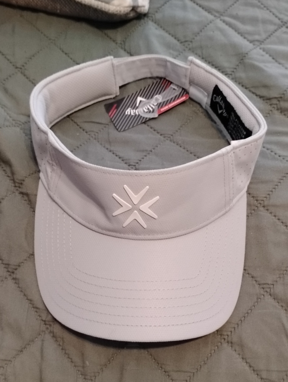Callaway Light Gray Performance Visor with Raised Logo